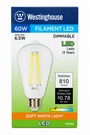 Westinghouse 45183 (6.5ST20/FILAMENTLED/DIM/CL/27) Antique Bulb. Fixed Price $11.99.