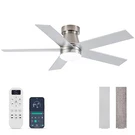Ceiling Fans With Lights And Remote Control, Brushed Nickel Flush Mount Ceili.... Fixed Price $128.63.