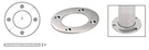 Crl SA25PS Polished Stainless Round Base Plate For 1-1/2" Tubing. Fixed Price $9.82.