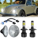 Round Conversion Headlights Kit Clear Lens H6024 +led Bulb H4 For Vw Beetle 300W. Fixed Price $56.69.
