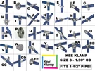 SIZE-8 Kee Klamp Pipe Clamp Fitting Handrail System Railing Structure Connectors. Fixed Price $18.99.