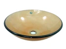 Decolav 17" Frosted Amber Tempered Glass Bathroom Vanity Vessel Sink Bowl. Fixed Price $89.00.