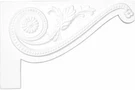 Ekena Millwork SB11X07PE-R Large Pearl Stair Bracket, Right, 11"W 7"H 5/8"D,. Fixed Price $17.02.