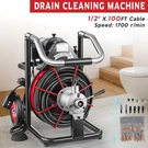 Auto Feed Drain Auger Cleaner Electric 100' X 1/2" Sewer Snake Cleaning Machine. Fixed Price $355.90.