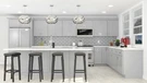 All Wood Rta 10X10 Modern Gotham Gray Kitchen Cabinets Flat Panel Door Shaker. Fixed Price $3999.99.