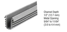 Glazing Vinyl 1/2" Channel Depth 9/64" To 11/64" Metal Opening - 1000' Roll Gray. Fixed Price $505.24.