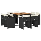 Patio Dining Set With Cushions Outdoor Garden Furniture Poly Rattan Vidaxl. Fixed Price $606.99.