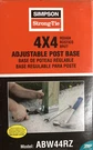 ABW44RZ / ABA44RZ Simpson Strong Tie Heavy Duty Rough 4X4. Fixed Price $19.97.