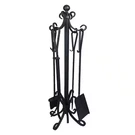 Cast Iron Fireplace Pit 5 Piece Poker Broom Shovel Brush. Fixed Price $59.97.
