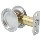Round Pocket Door Lock, Passage (hall/closet) Latch, 2-3/4" Backset, Rcl, Satin. Fixed Price $42.80.