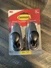 Command Large Forever Classic Metal Hook, Oil Rubbed Bronze, 2-HOOKS, 4-STRIPS,. Fixed Price $17.00.