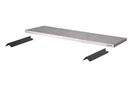 Husky Work Surface 48 In. Garage Storage System Stainless Steel Has Dent On Cnr. Fixed Price $120.00.