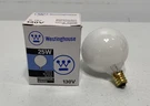 Westinghouse 3636 Light Bulb 25W 130V G16.5 E12 Base (lot Of 8). Fixed Price $9.88.