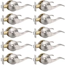 Knobonly 10 X Wave Style Door Levers Hall Closet Passage Handles Brushed Nick.... Fixed Price $152.02.