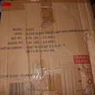 Henn&hart Tall Table Lamp With Fabric Shade Clear Glass Brass/white 16.61". Fixed Price $38.46.