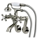 Kingston Brass KS269 Wall Mounted Clawfoot Tub Filler - Nickel. Fixed Price $516.72.