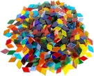 Diamond Transparent Glass Mosaic Tiles, Rainbow Cathedral Stained Sheets. Fixed Price $24.11.