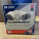 Lithonia Lighting Adjustable Twin Head Flood Quartz Halogen, White. Fixed Price $9.99.