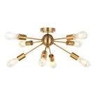 Vinluz 8 Light Sputnik Chandelier Fixtures Deeper Brass Semi Flush Moun.... Fixed Price $82.00.