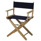 Extra Wide Premium 18IN Directors Chair Natural Frame With Navy Canvas. Fixed Price $80.39.
