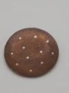Vintage Modernist Copper Silver Tone Polka Dot Pendant. Fixed Price $74.00.