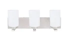 Satin Nickel 3-LIGHT Bathroom Vanity Fixture By Aspen Creative Model 62220. Fixed Price $112.95.
