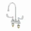 Lot Of 3 T&s Brass B-1141-XSCR4V15 4" Deck Mount Faucet W/ 6" Swing Gooseneck. Fixed Price $300.00.
