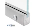 Fhc 2-1/2" Square Door Rail With Lock For Glass, 35-3/4" Satin Anodized. Fixed Price $408.44.