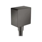 Hansgrohe Fixfit Wall Outlet Square With Check Valves Brushed Black Chrome. Fixed Price $130.75.