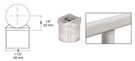 Brushed Stainless Perpendicular Collar For 1-1/2" Tubing By Laurence. Fixed Price $28.99.