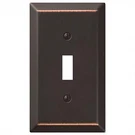 Amerelle Century Aged Bronze 1 Gang Stamped Steel Toggle Wall Plate. Fixed Price $7.95.