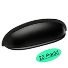 *20 Pack* Cosmas Cabinet Hardware Flat / Matte Black Cup Pulls #7712FB. Fixed Price $59.24.