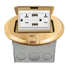 Round Pop-up Floor Box 20A Tamper Resistant Outlet With 2.1A Usb Charging Ports. Fixed Price $89.99.