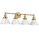 Design House Savannah 4-LIGHT Stainless Steel Bath Vanity Black/gold. Fixed Price $168.34.