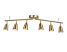 6 Track Lighting Kit, Matte Brass Finish Foldable And Adjustable With. Fixed Price $88.45.