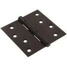 Everbilt 4 In. Black Residential Door Hinge Square Corner Ful Mortise 10-PACK. Fixed Price $48.00.