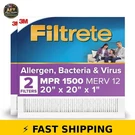 Filtrete 20X20X1 Furnace Air Filter, Mpr 1500 Merv 12 - Pack. Fixed Price $54.99.