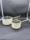 Williams Sonoma Greenpan Stanley Tucci Ceramic Nonstick 4 Pc Sauce Lot. Fixed Price $209.99.