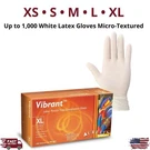 Up To 1000 White Exam Latex Gloves Xs/s/m/l/xl Micro-textured Powder-free Medic. Fixed Price $159.09.