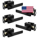 Knobonly 5 Pack Square Passage Door Levers Interior Black Handles Hallway. Fixed Price $110.56.