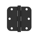 Deltana SS35R51B 3-1/2" X 5/8" Radius Hinge Paint Black Pair. Fixed Price $26.70.