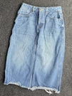 Main Street Exchange Napa Skirt Denim Blue Jean Midi Size Classic Fit. Fixed Price $10.00.