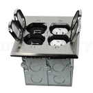 Enerlites 975549-S-D Nickel Plated Brass 2-GANG Floor Box Flip Open Assembly. Fixed Price $69.99.