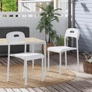 Stackable Dining Chairs Set Of 2 Kitchen W/ Metal Legs & Ergonomic Plastic. Fixed Price $78.64.