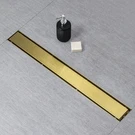 Sanitemodar Linear Shower Drain, Gold 30 Inch With Invisible 2 1. Fixed Price $59.00.
