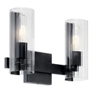 Kichler Jemsa 2LIGHT Bathroom Vanity Fixture With Clear Fluted Glass In. Fixed Price $115.00.