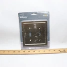 Amerelle Bethany 2 Gang Toggle Metal Wall Plate - Brushed Bronze. Fixed Price $6.59.