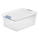 Sterilite 15 Qt Clear/white Latch Storage Box 6-3/4 In. 16-1/4 Stackable. Fixed Price $11.99.