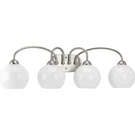 Progress Lighting P300087 Nickel Carisa 4-LIGHT 32-3/4"W Bathroom Vanity. Fixed Price $175.99.