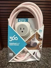 New 360 Electrical Pink Habitat Braided Extension Cord W/ 2.4A Dual Usb, 12FT. Fixed Price $29.99.